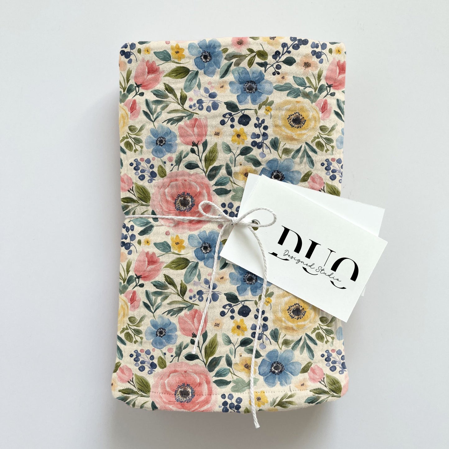 Blue Yellow & Pink Floral Digital Seamless Pattern