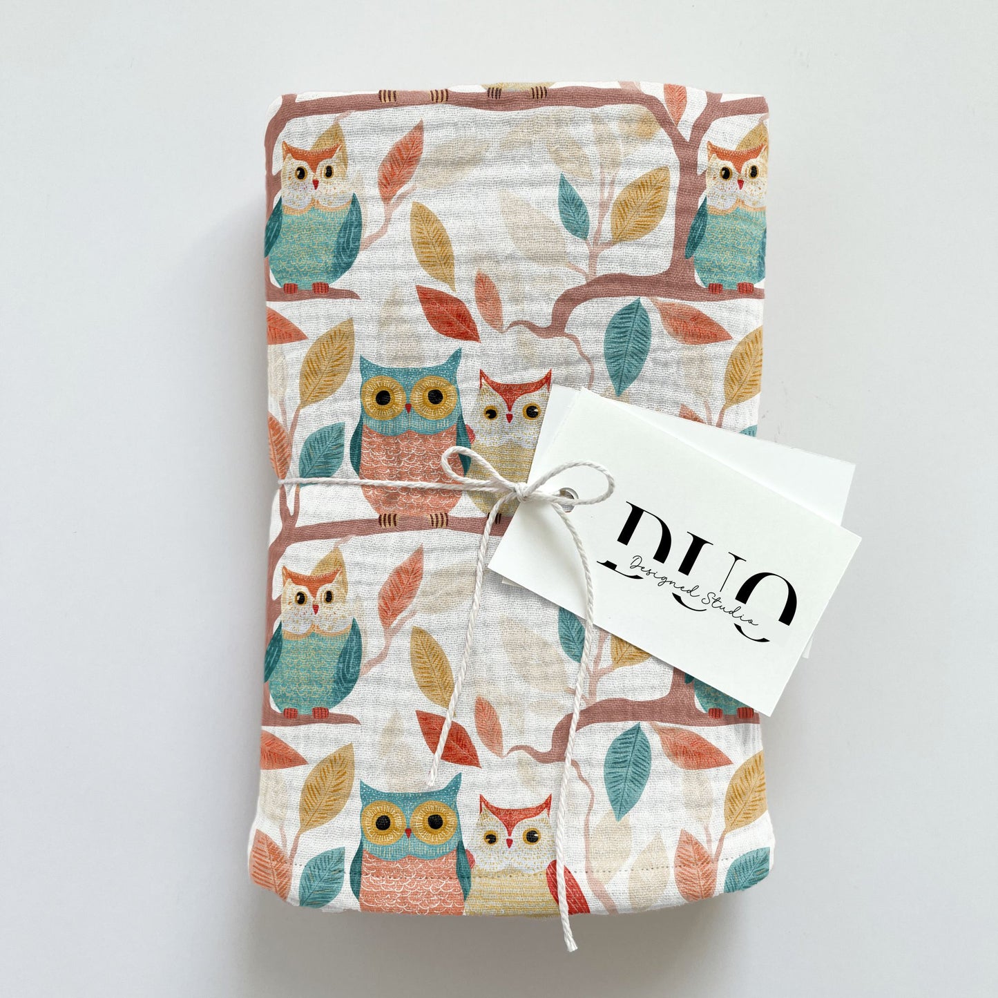 Boho Baby Owls Digital Seamless Pattern