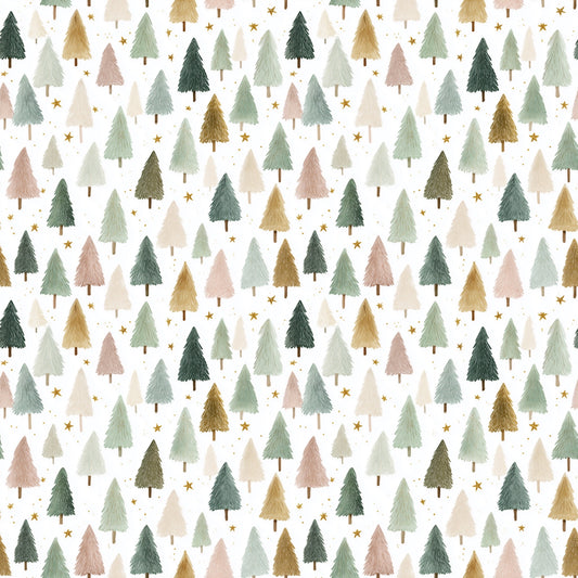 Christmas Trees Digital Seamless Pattern