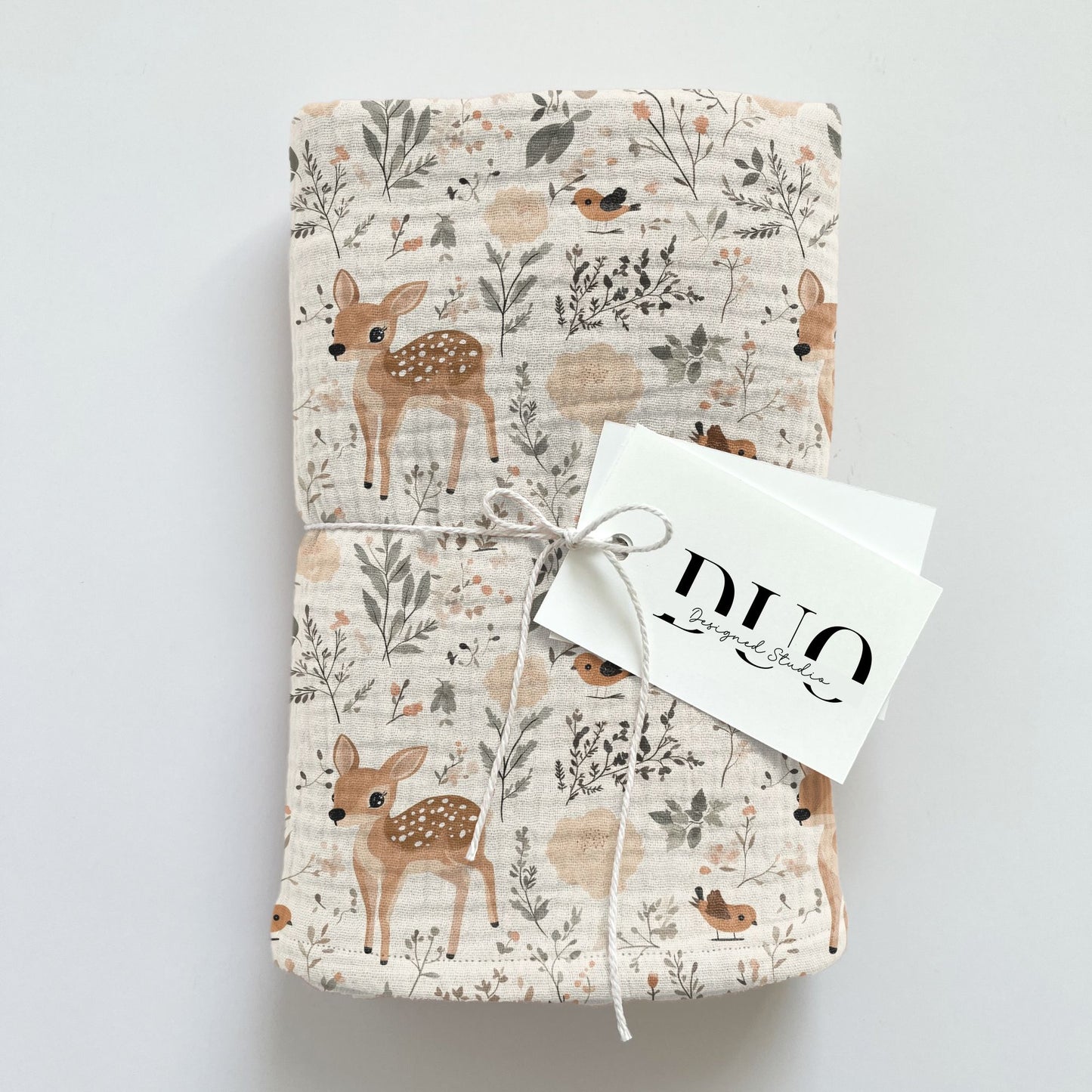 Boho Deer Woodland Digital Seamless Pattern