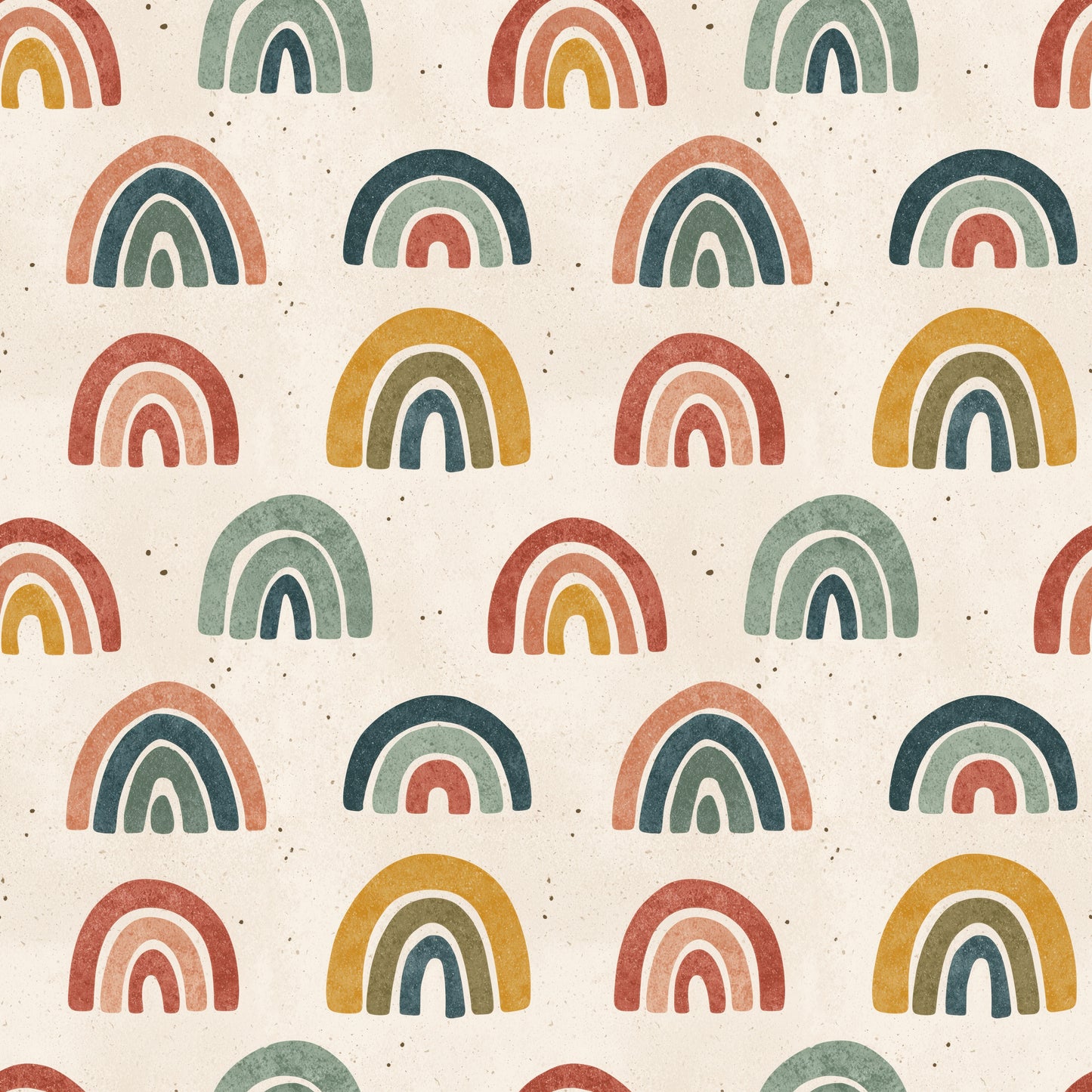 Boho Rainbows Digital Seamless Pattern