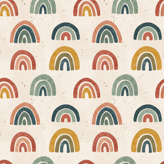 Boho Rainbows Digital Seamless Pattern