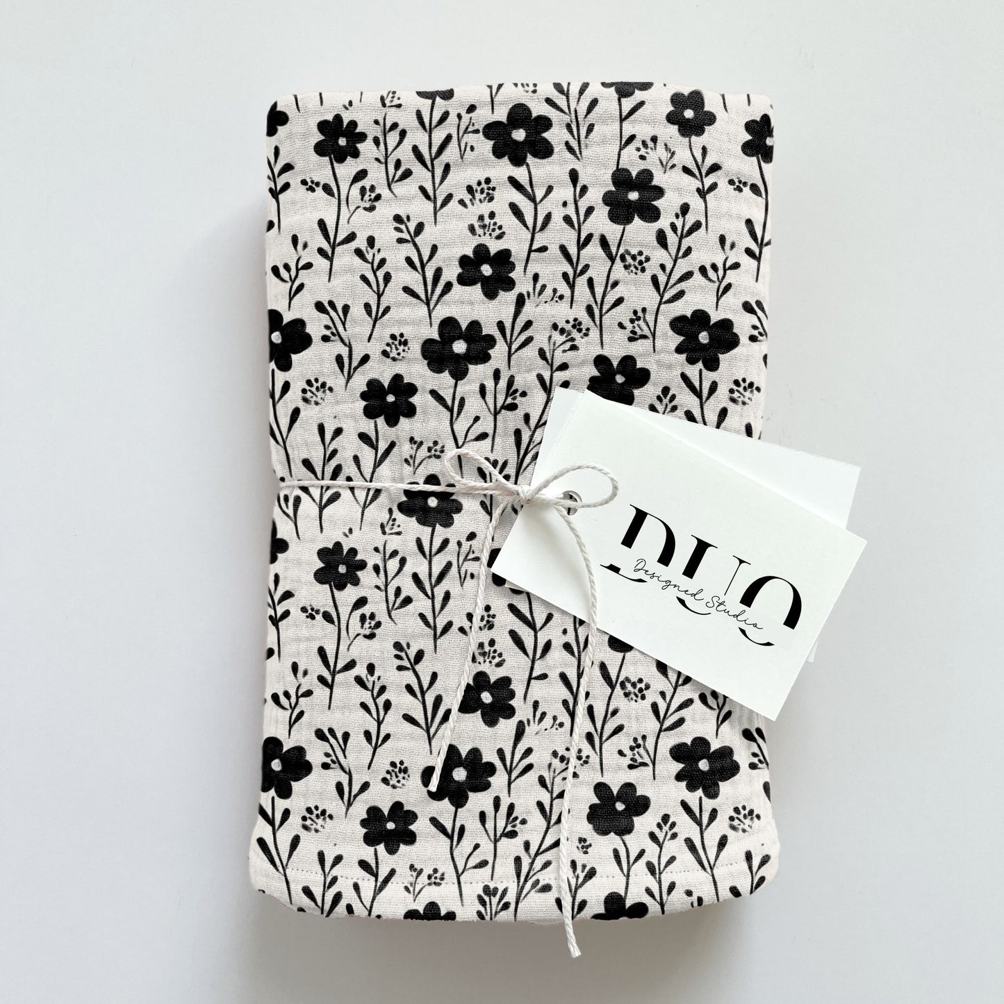 Bold Black Floral Digital Seamless Pattern