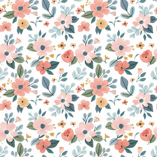 Bold Blooms Digital Seamless Pattern