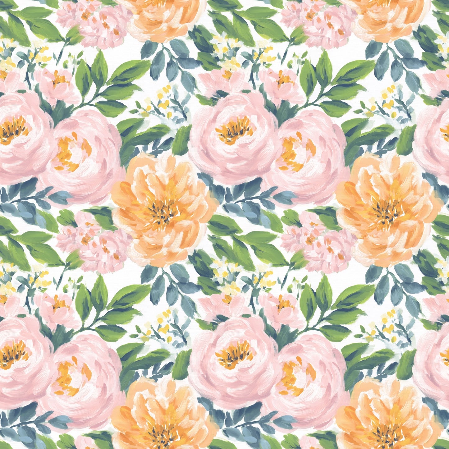 Bold Summer Blooms Digital Seamless Pattern
