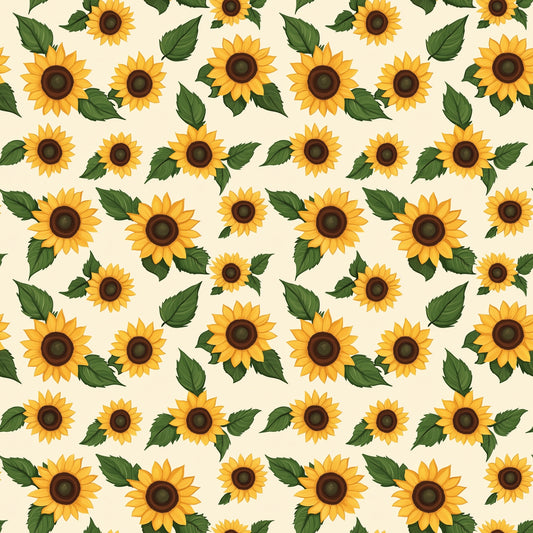 Bold Sunflowers Digital Seamless Pattern