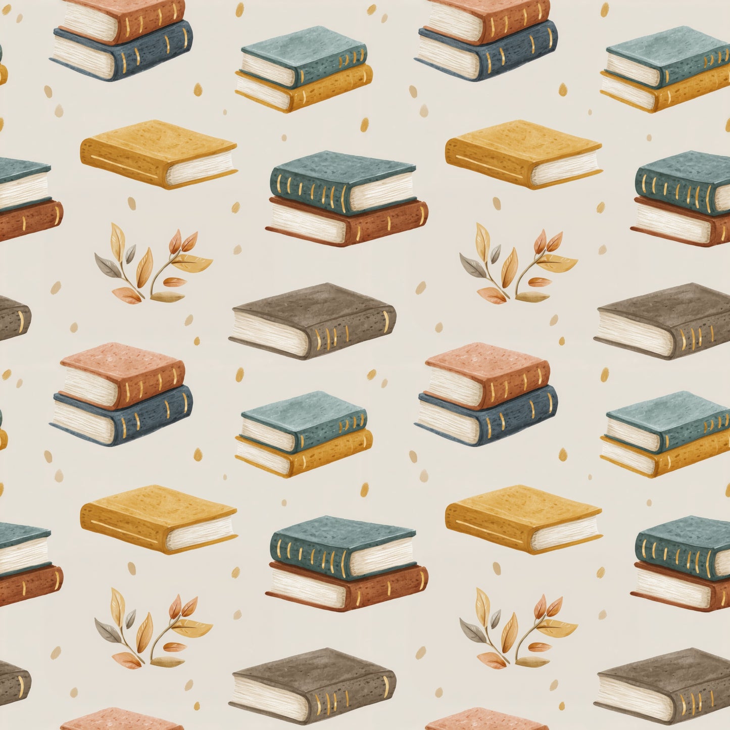 Neutral Books Digital Seamless Pattern
