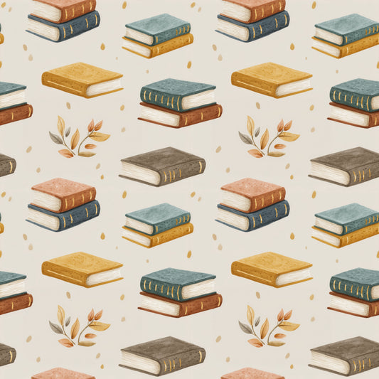 Neutral Books Digital Seamless Pattern
