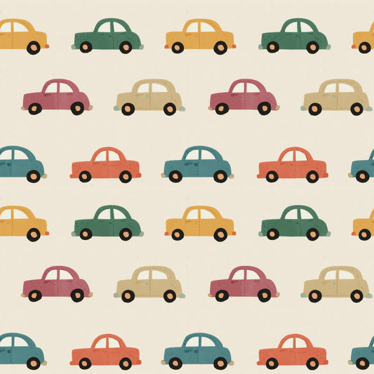 Bright Cars Digital Seamless Pattern