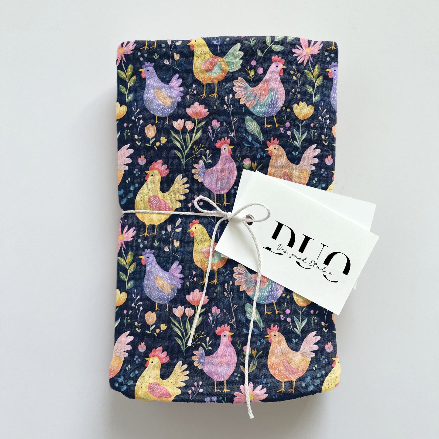 Bright Chicken Farm Digital Seamless Pattern