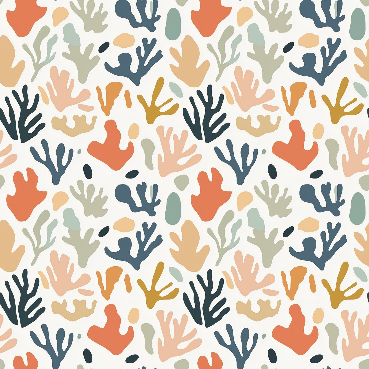 Bright Coral Digital Seamless Pattern