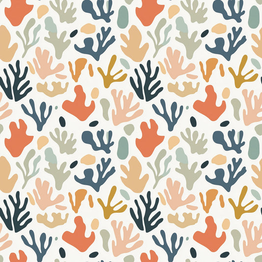 Bright Coral Digital Seamless Pattern