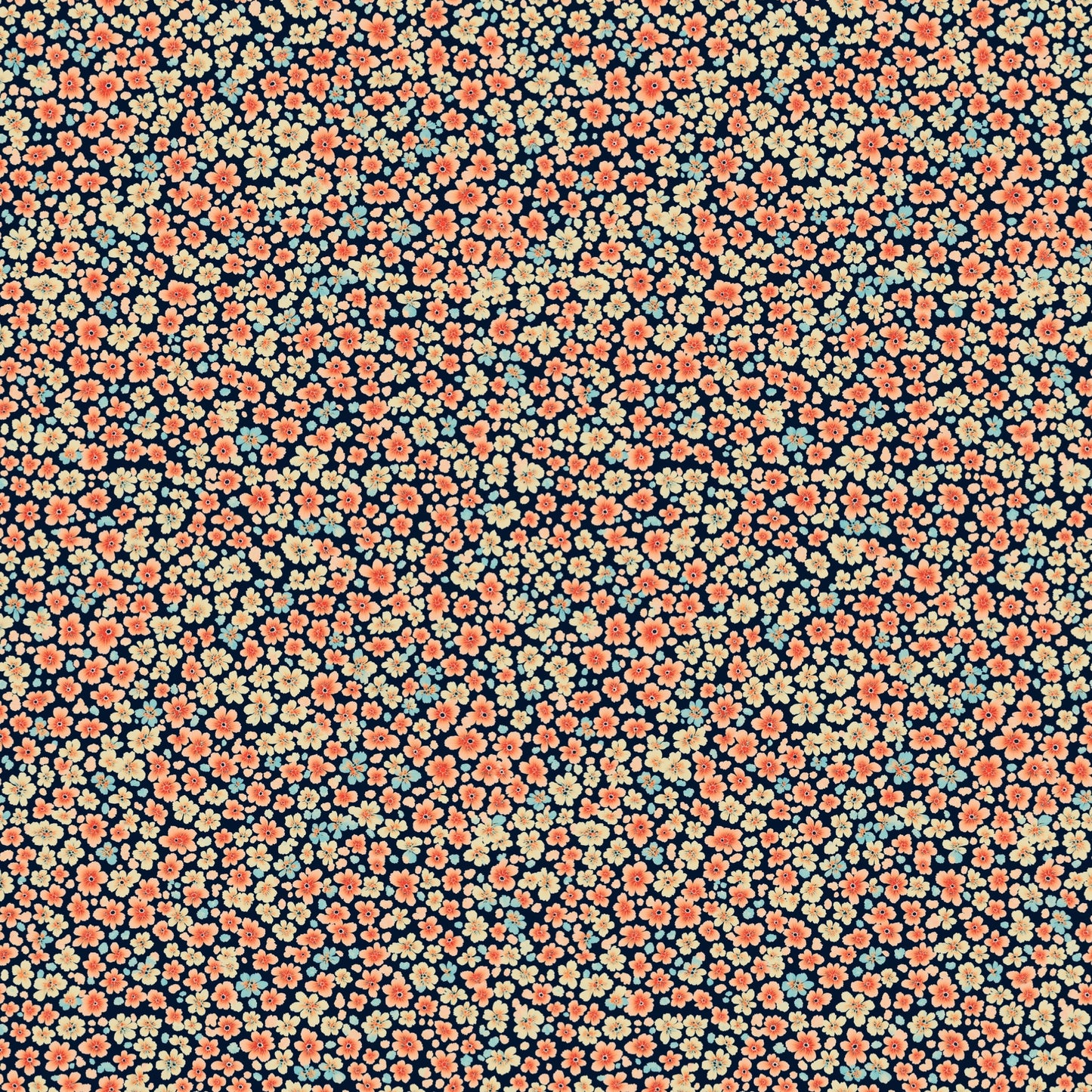 Bright Ditsy Floral Digital Seamless Pattern