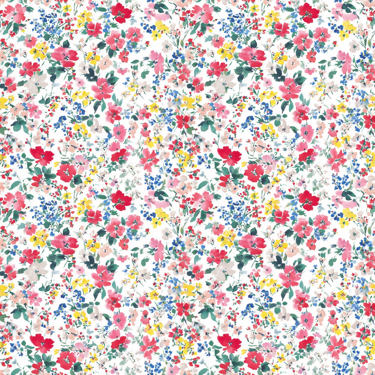Bright Ditsy Floral Digital Seamless Pattern