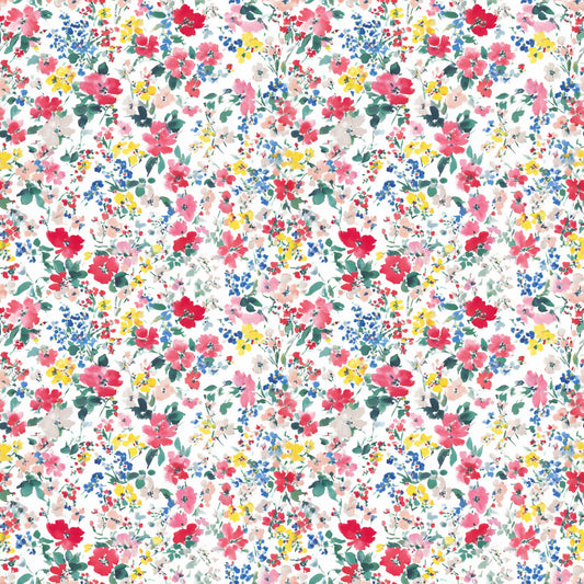 Bright Ditsy Floral Digital Seamless Pattern