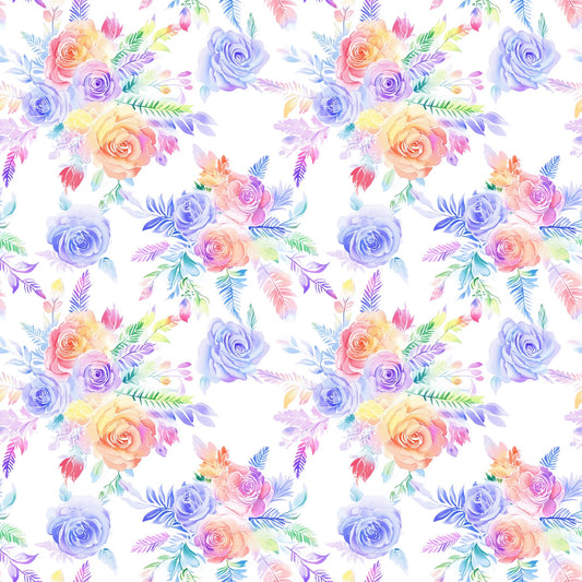 Bright Floral Digital Seamless Pattern