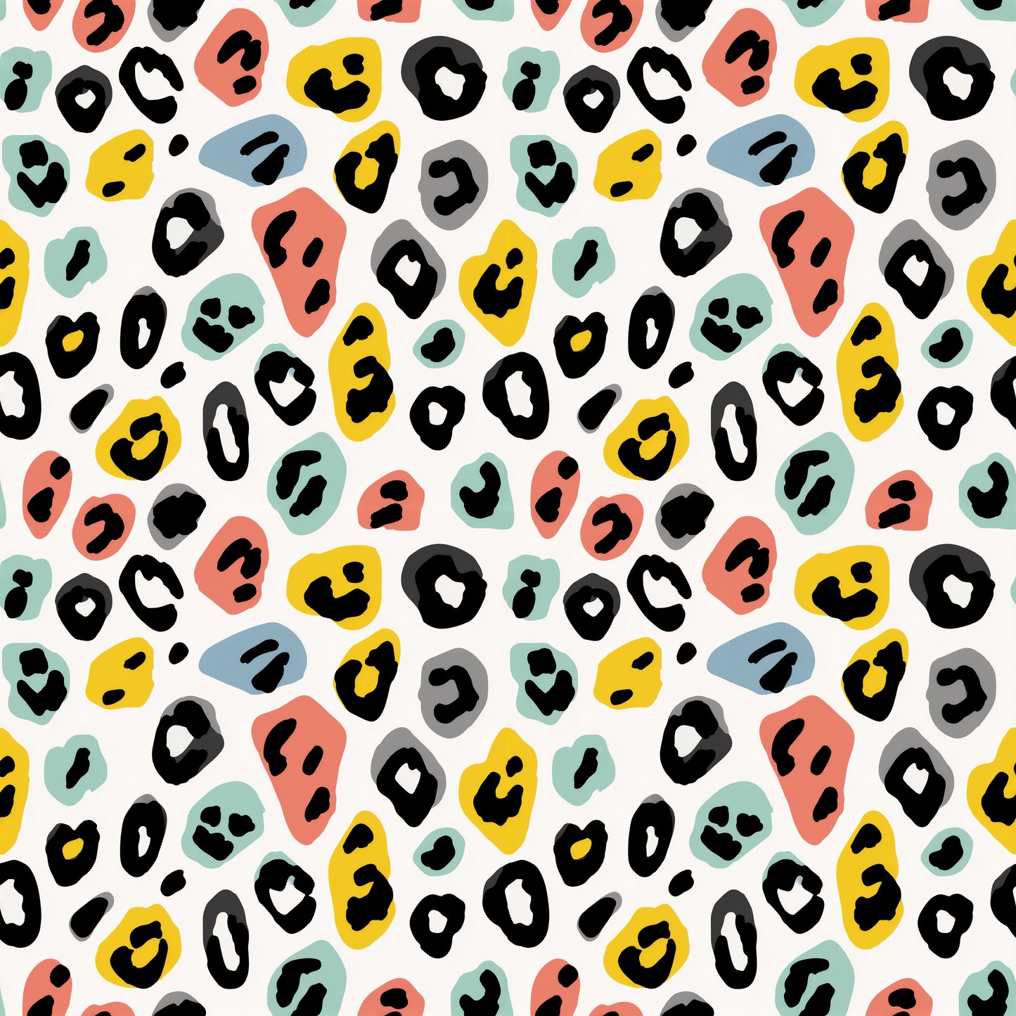 Bright Leopard Print Digital Seamless Pattern