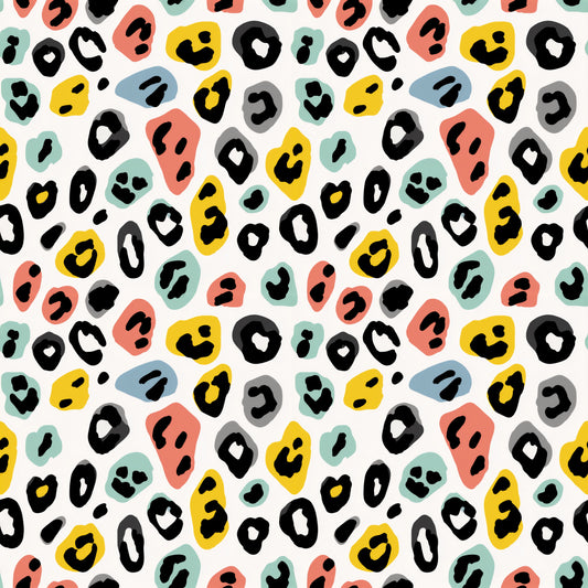Bright Leopard Print Digital Seamless Pattern