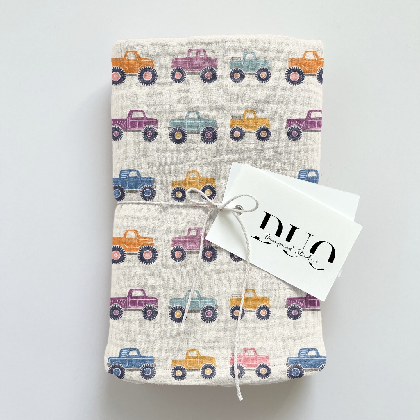 Monster Trucks Digital Seamless Pattern
