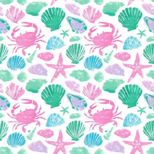 Bright Rockpool Finds Digital Seamless Pattern