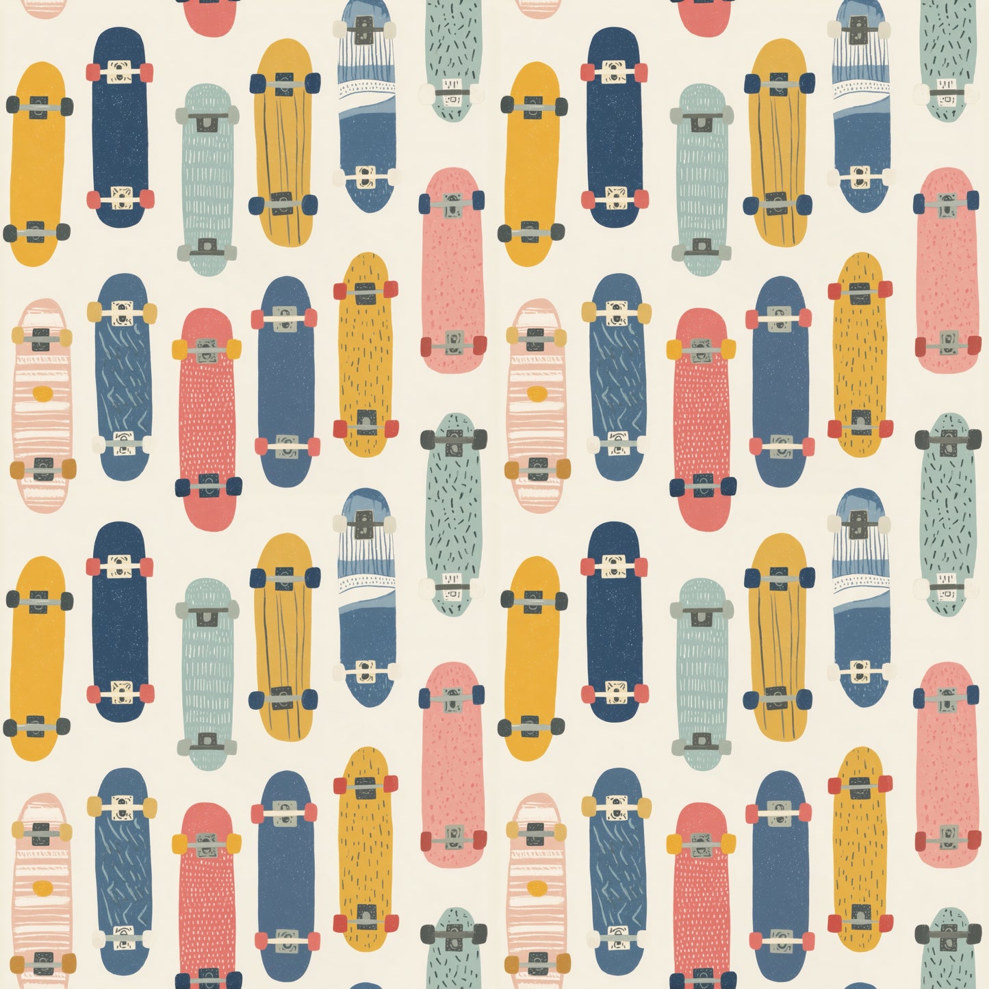 Bright Skateboards Digital Seamless Pattern