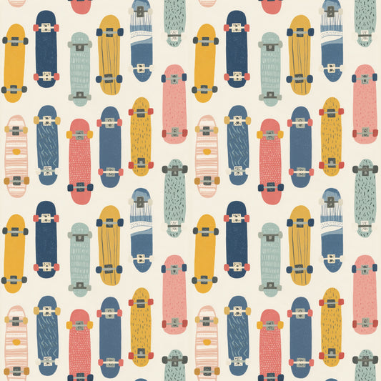 Bright Skateboards Digital Seamless Pattern