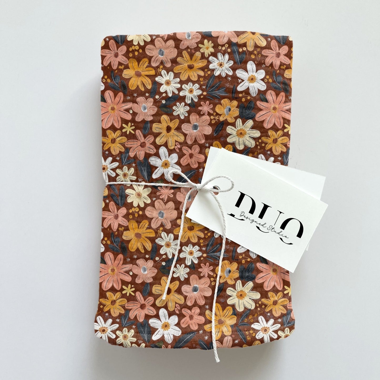 Brown Autumn Blooms Digital Seamless Pattern