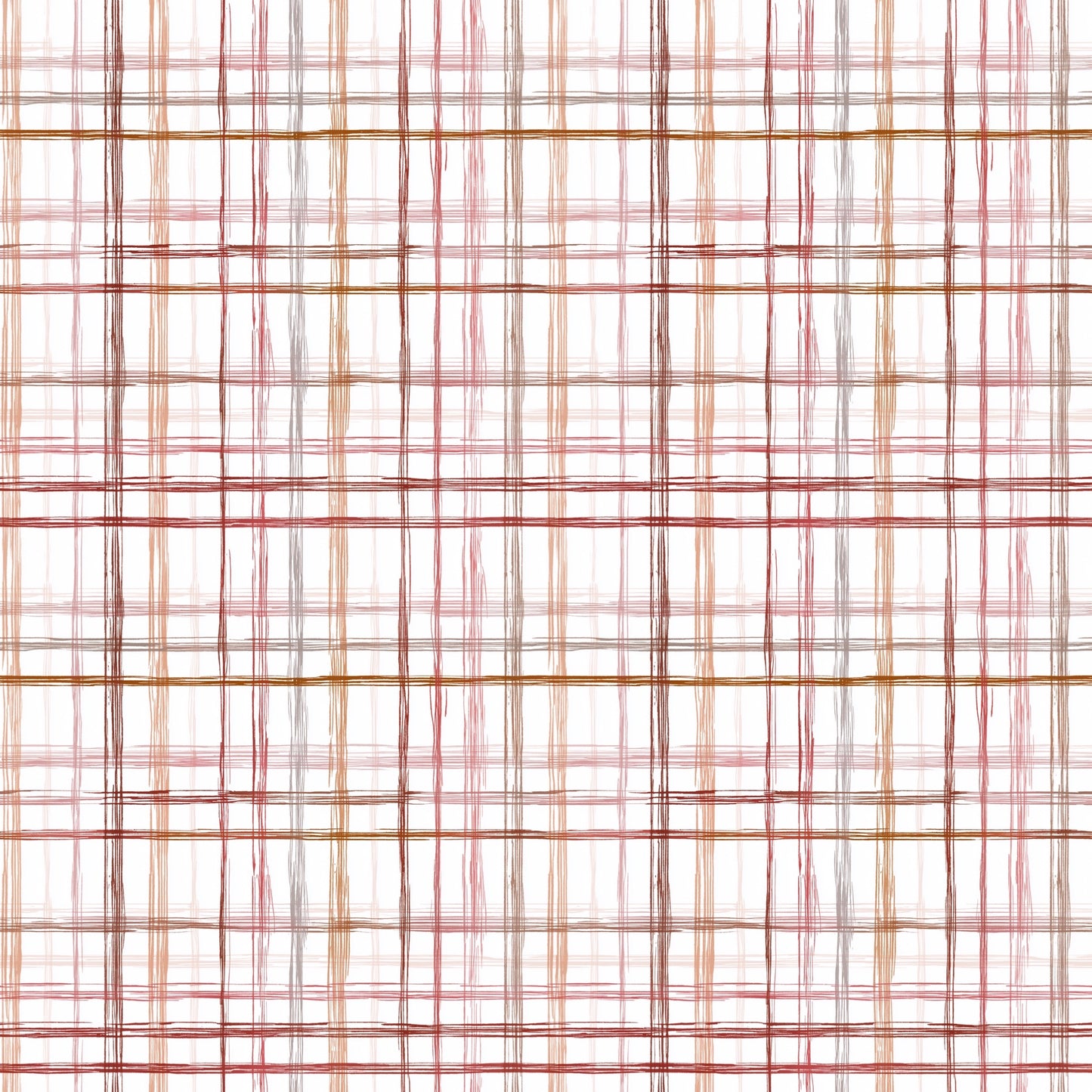 Brown Sketch Gingham Digital Seamless Pattern