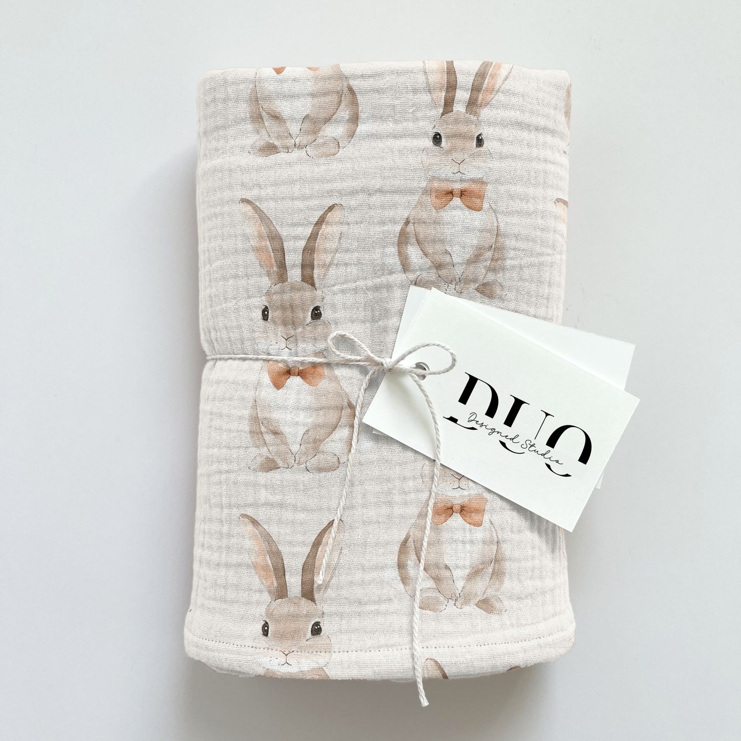 Bunnies in Bowties Digital Seamless Pattern