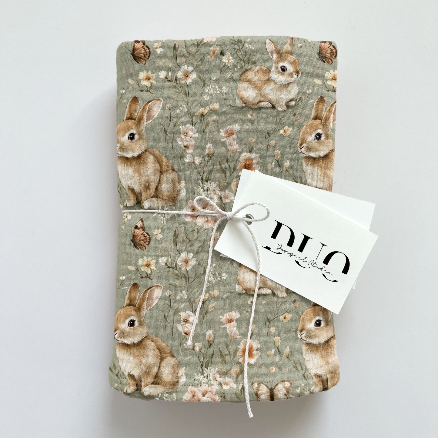 Bunny Meadow Digital Seamless Pattern