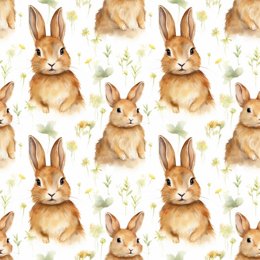 Bunny Rabbits Digital Seamless Pattern