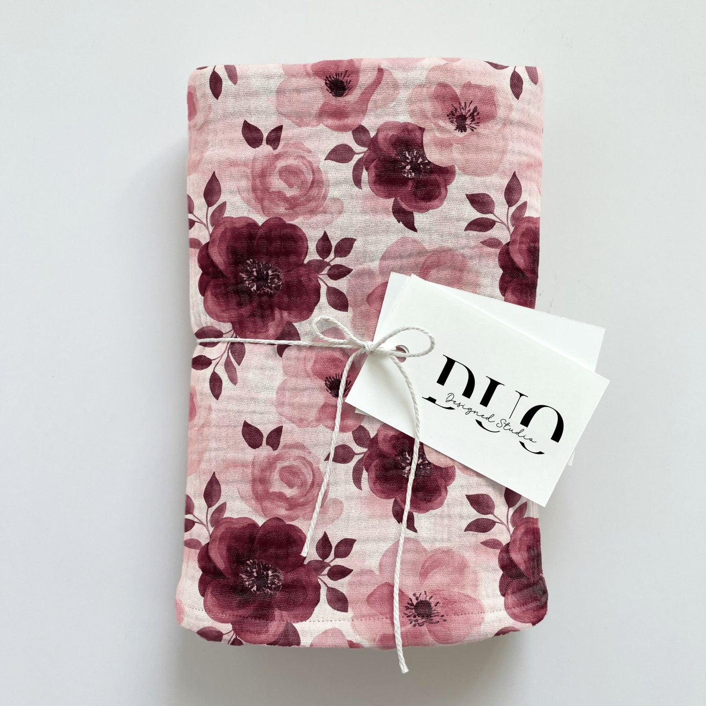 Burgundy & Pink Floral Digital Seamless Pattern