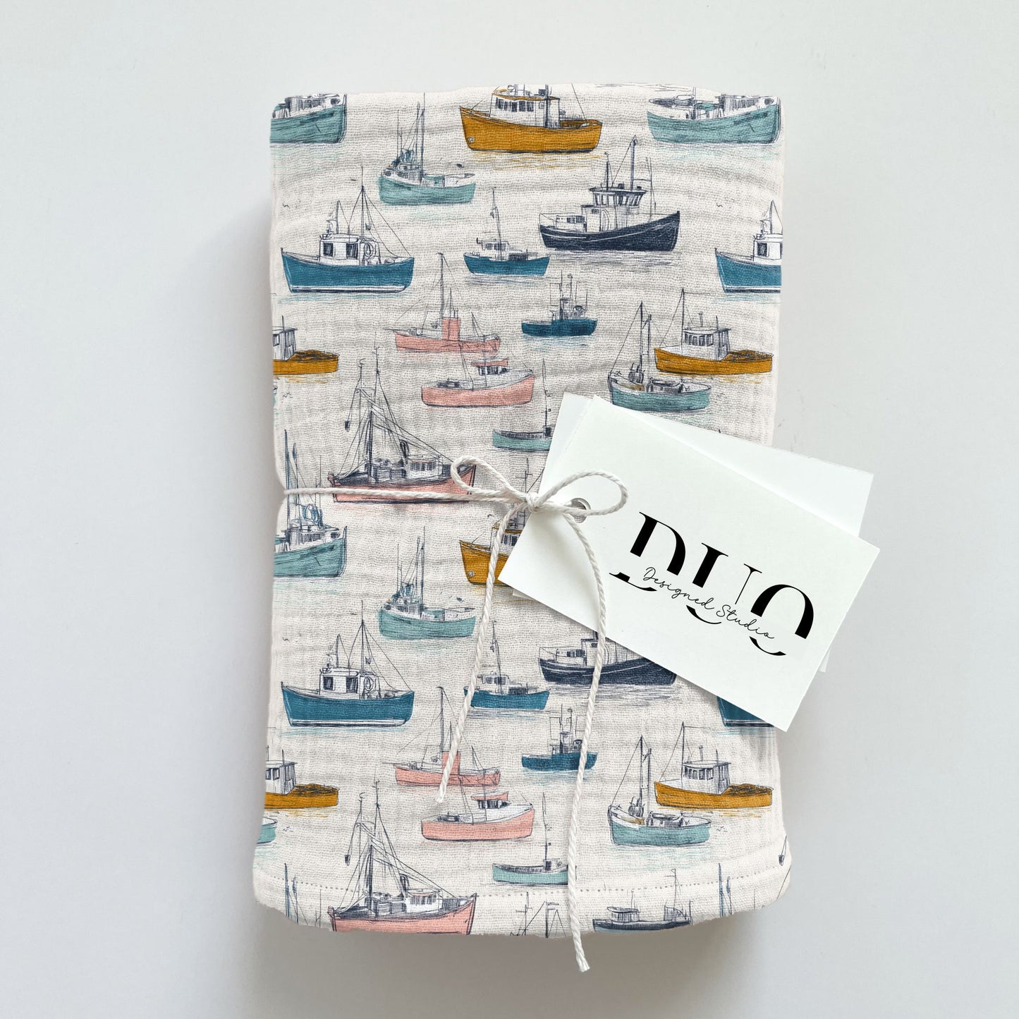 Busy Boats Digital Seamless Pattern