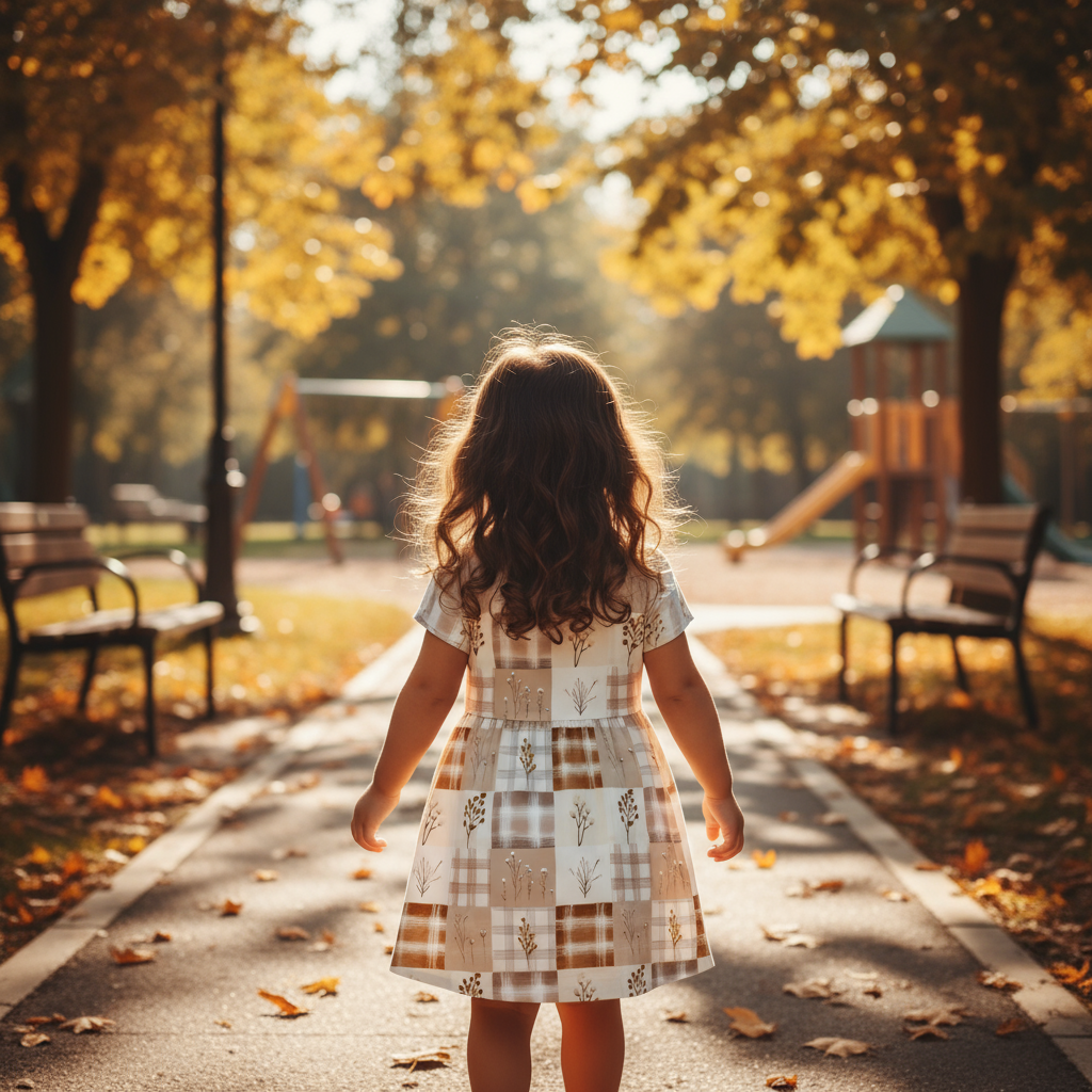 Beige Floral Gingham Digital Seamless Pattern