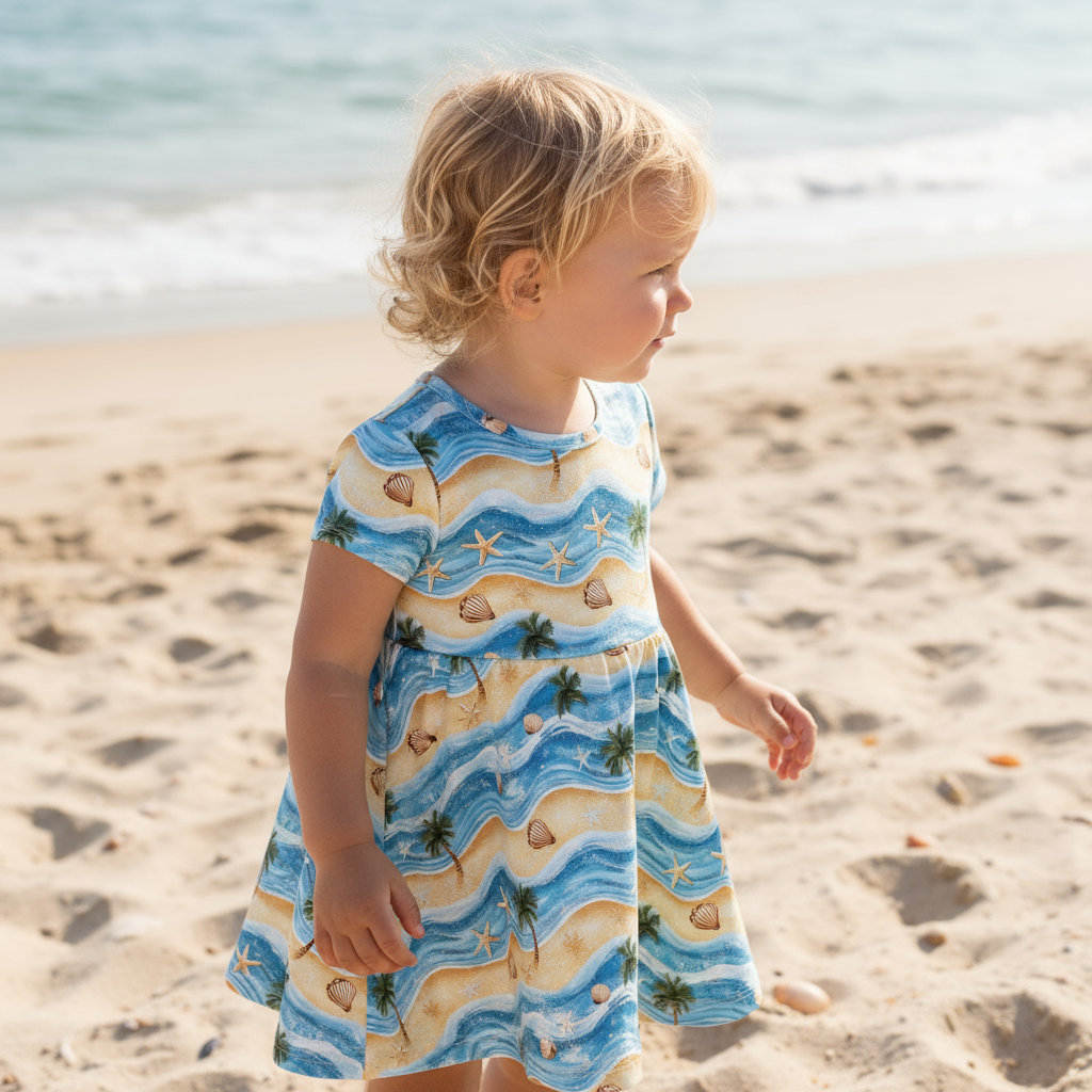 Glitter Beach Digital Seamless Pattern