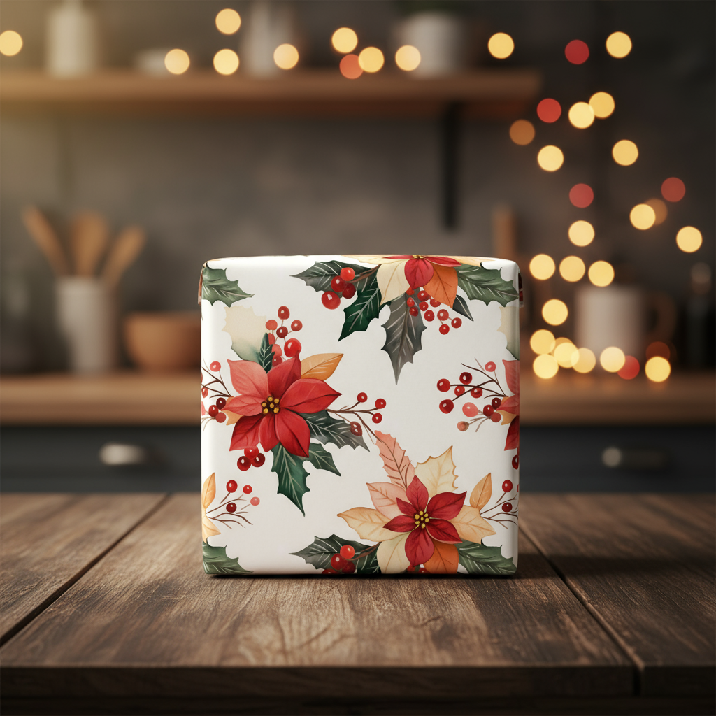 Christmas Floral Digital Seamless Pattern