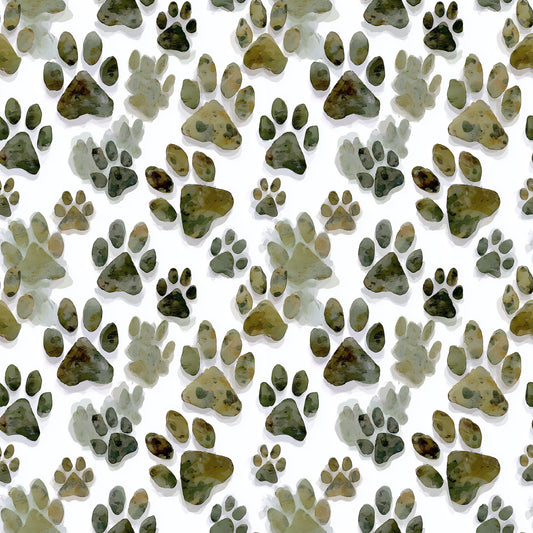 Camo Paws Digital Seamless Pattern