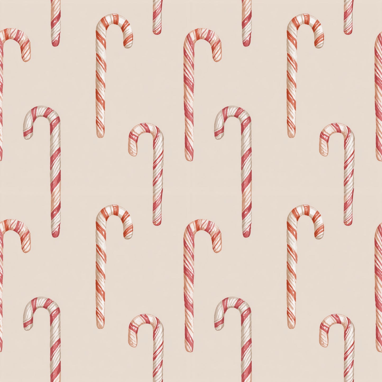 Candy Canes Digital Seamless Pattern
