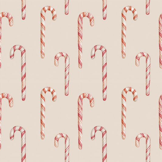 Candy Canes Digital Seamless Pattern
