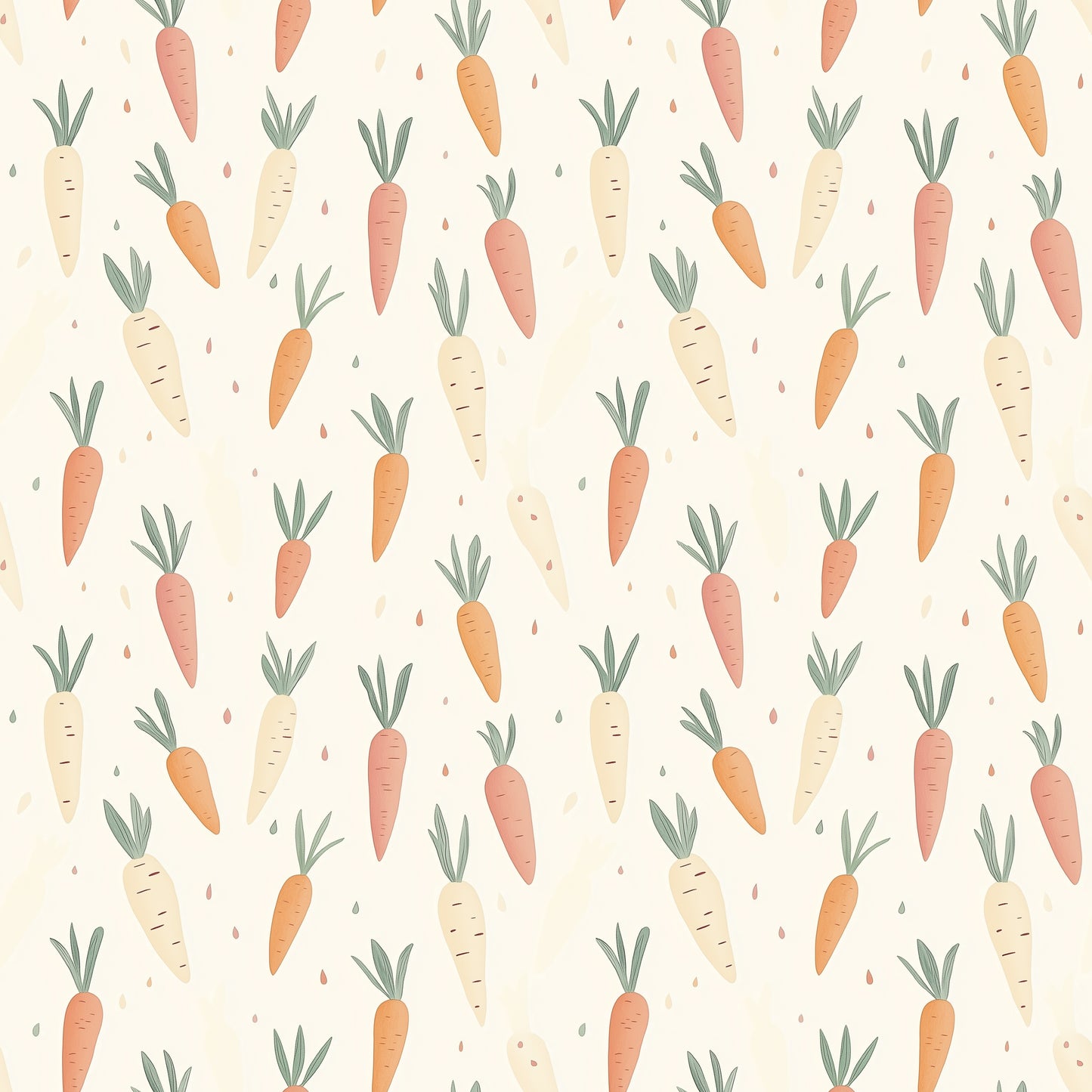 Carrot Patch Digital Seamless Pattern