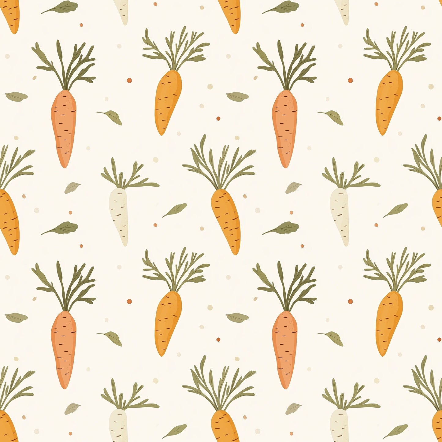 Harvest Carrots Digital Seamless Pattern