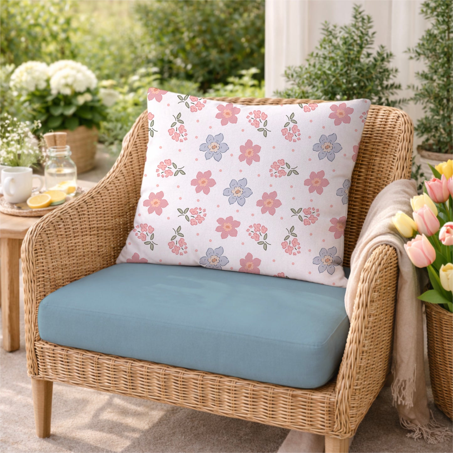 Pink Blue Floral