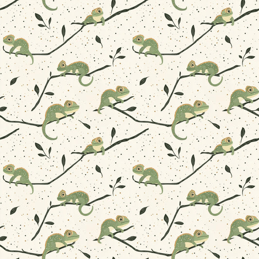Chameleons Digital Seamless Pattern