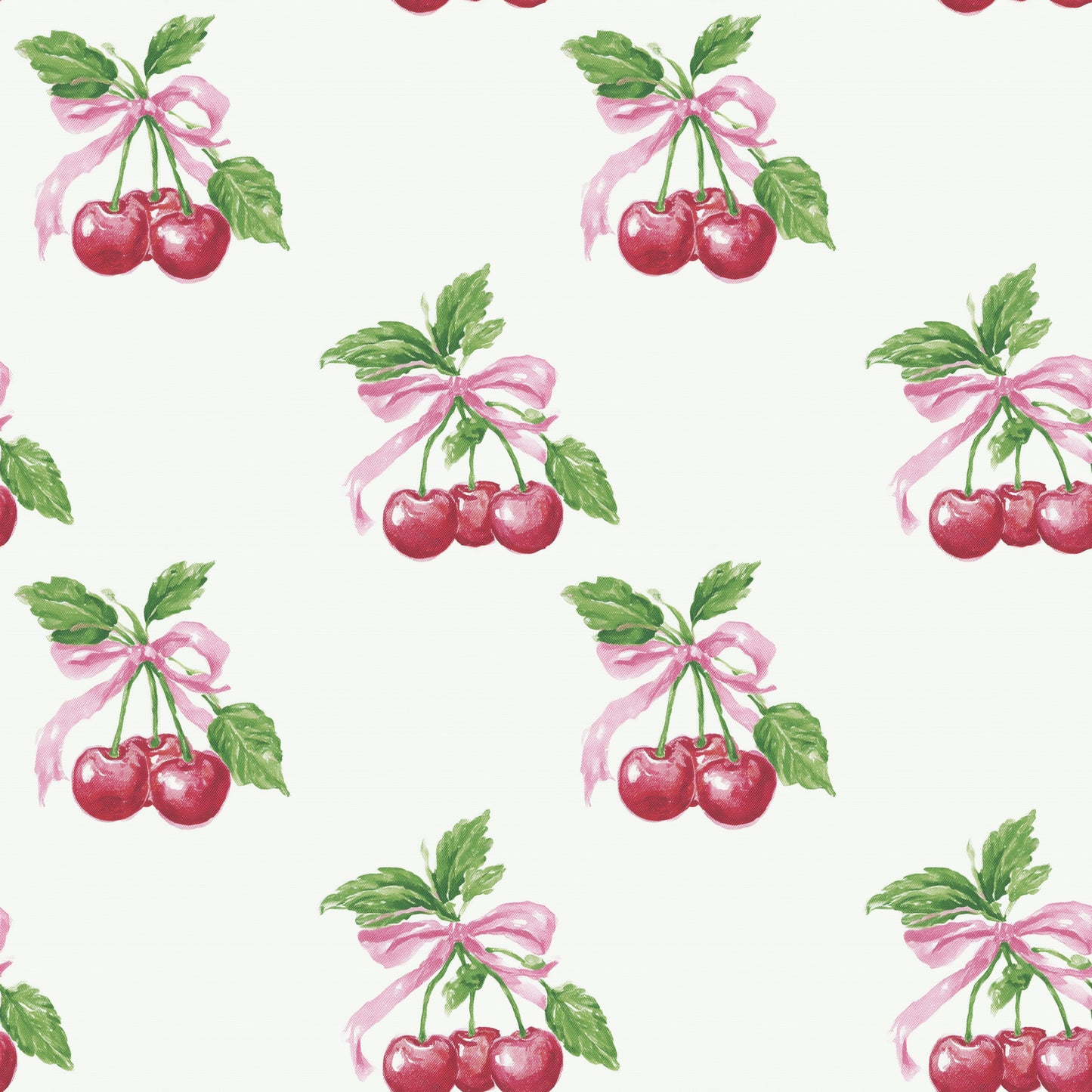 Cherries & Bows Digital Seamless Pattern