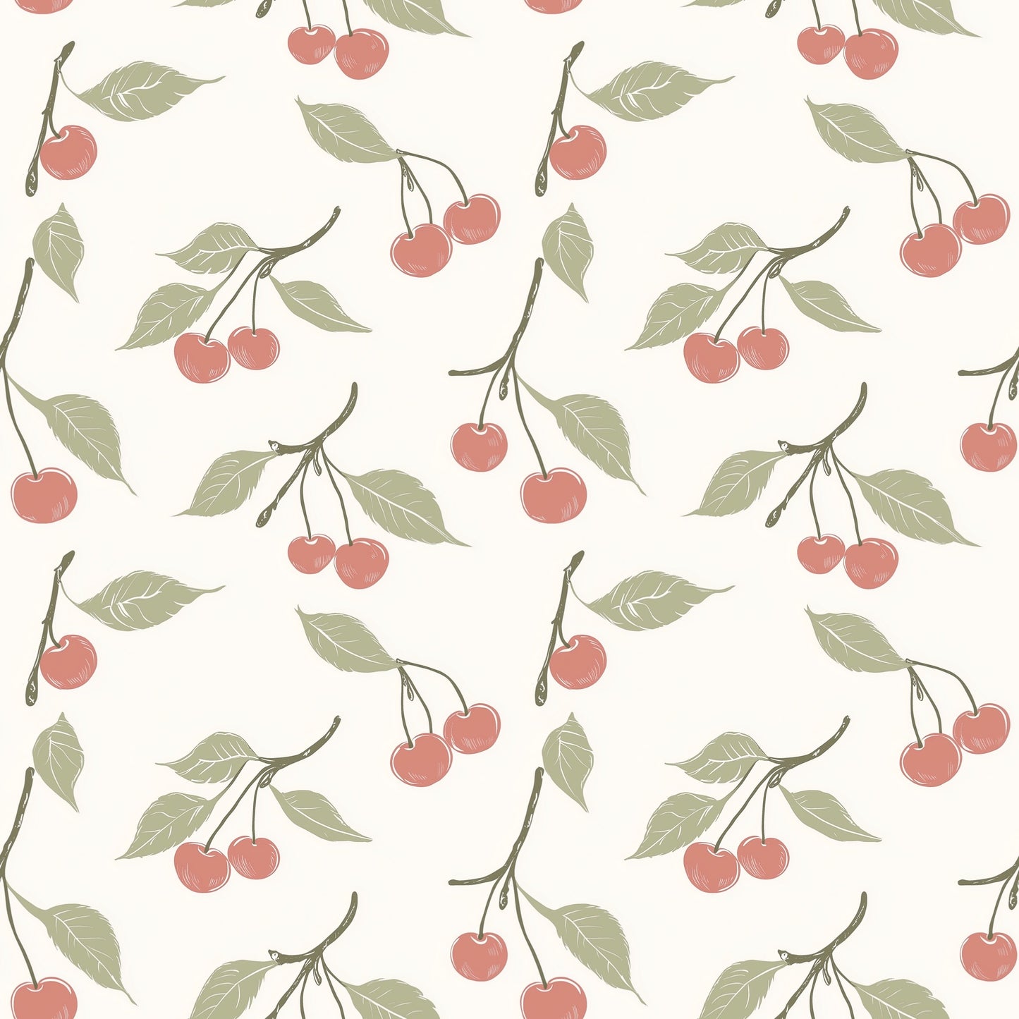 Cherries Digital Seamless Pattern