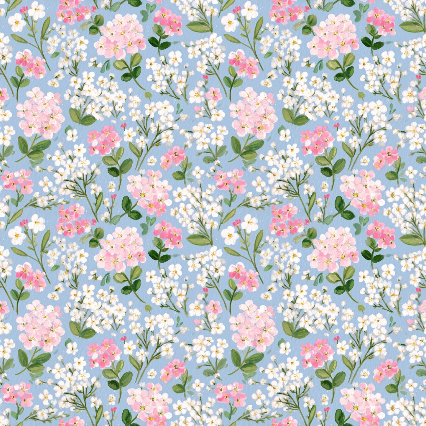 Cherry Blossoms Digital Seamless Pattern