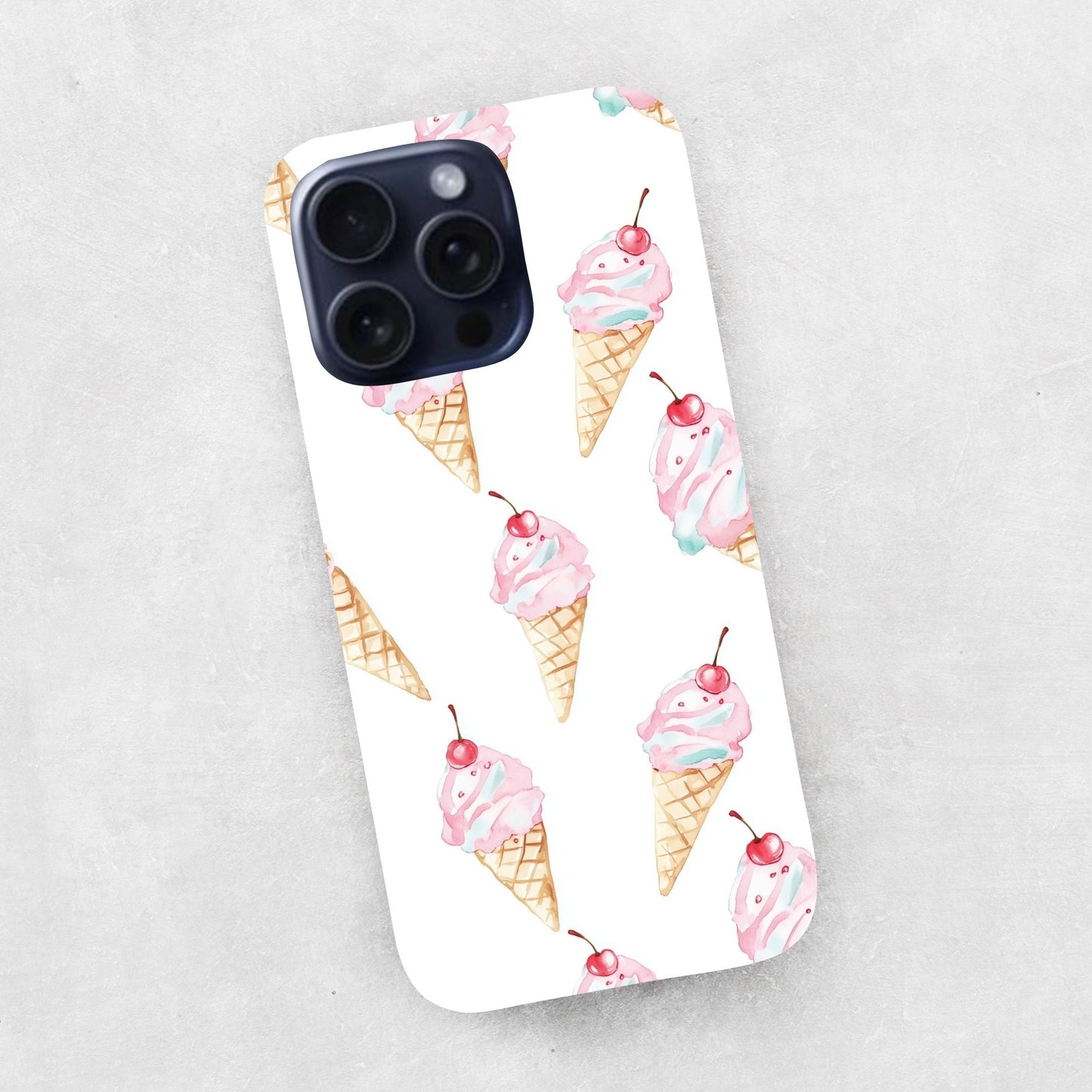 Cherry Ice Cream Sprinkles Digital Seamless Pattern