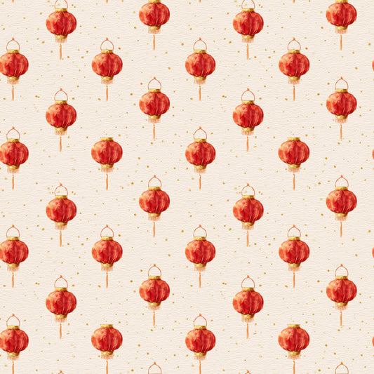 Chinese Lanterns Digital Seamless Pattern