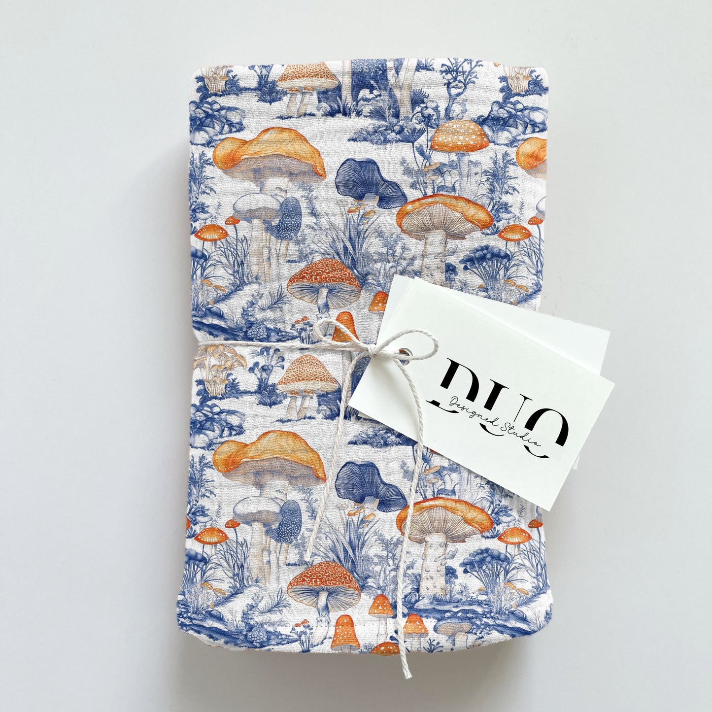 Chinoiserie Mushrooms Digital Seamless Pattern