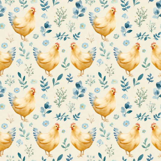 Chinzee Chicks Digital Seamless Pattern